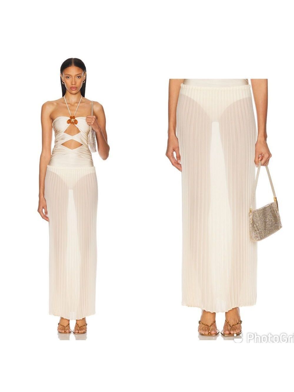 Shani Shemer Thora Maxi Skirt Cream Size Large